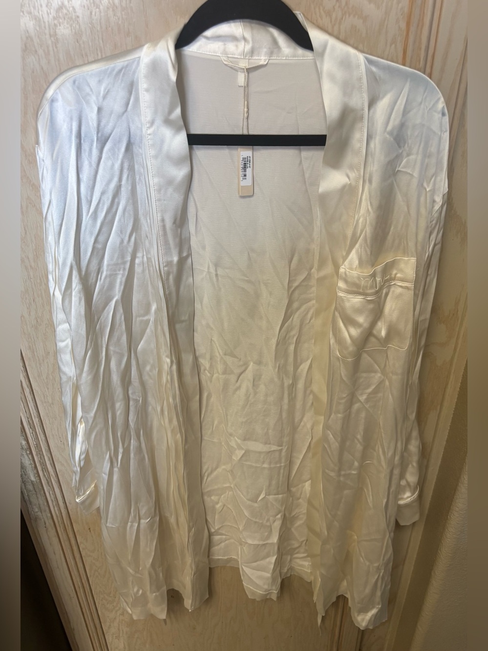 NEW SKIMS Bridal Collection Silk Blend “Mrs" Marble Robe Women’s Size L/XL READ